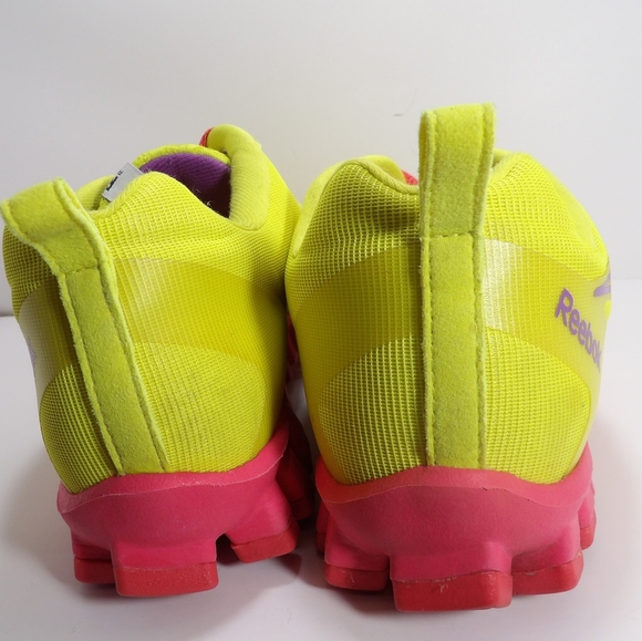 REEBOK RealFlex Women's Neon Yellow & Pink sz. 9 - Picture 4 of 6